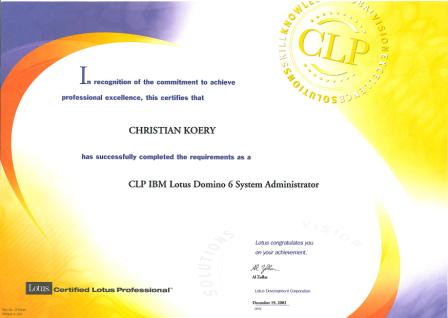zertifikate system clp domino administrator lotus r5
